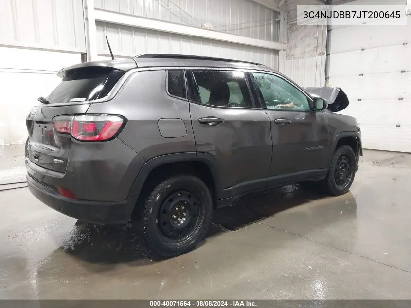 2018 Jeep Compass Latitude 4X4 VIN: 3C4NJDBB7JT200645 Lot: 40811294