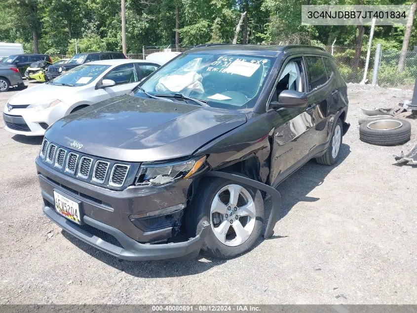 2018 Jeep Compass Latitude 4X4 VIN: 3C4NJDBB7JT401834 Lot: 40080691