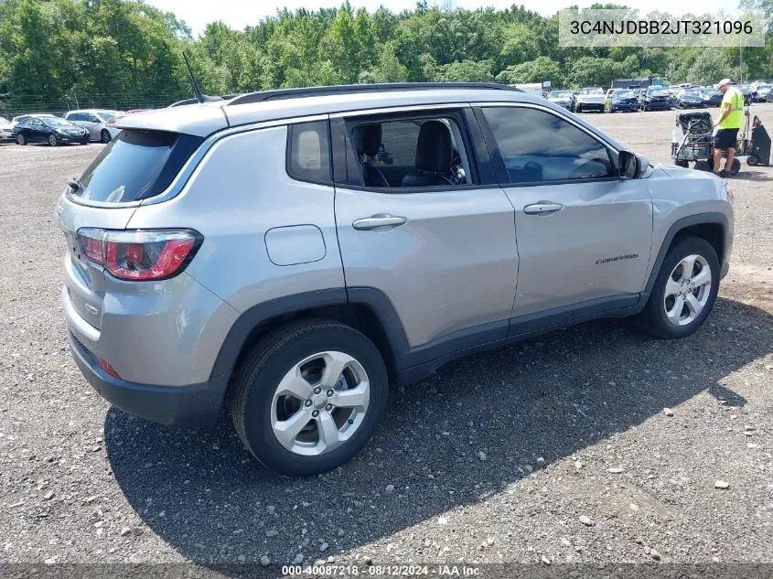 2018 Jeep Compass Latitude 4X4 VIN: 3C4NJDBB2JT321096 Lot: 40087218