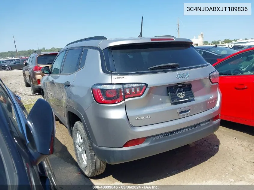 3C4NJDABXJT189836 2018 Jeep Compass Sport 4X4