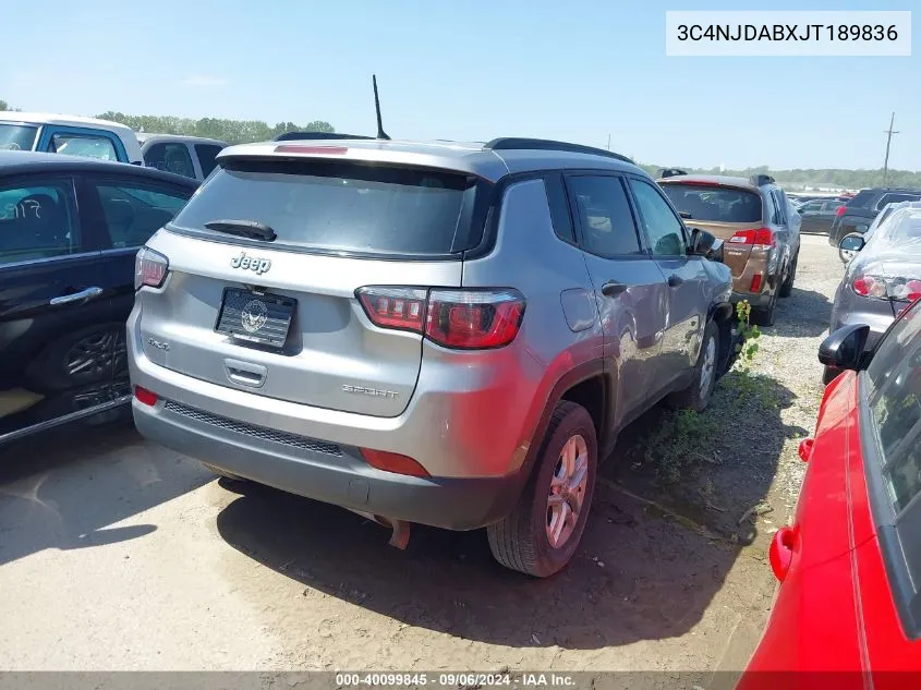 3C4NJDABXJT189836 2018 Jeep Compass Sport 4X4