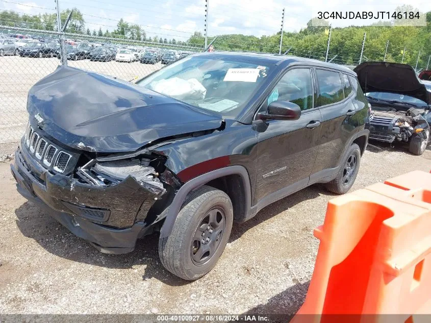 2018 Jeep Compass Sport 4X4 VIN: 3C4NJDAB9JT146184 Lot: 40100927