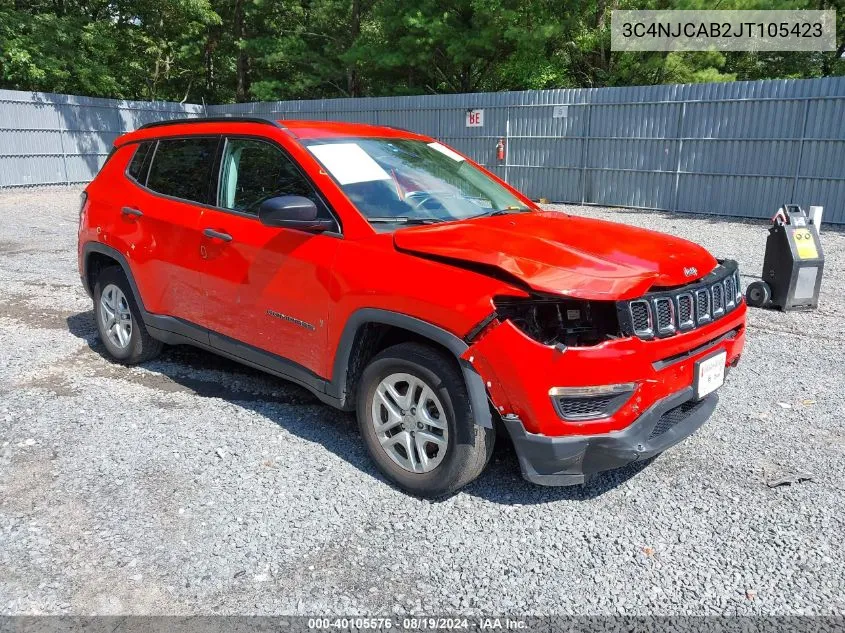 3C4NJCAB2JT105423 2018 Jeep Compass Sport Fwd