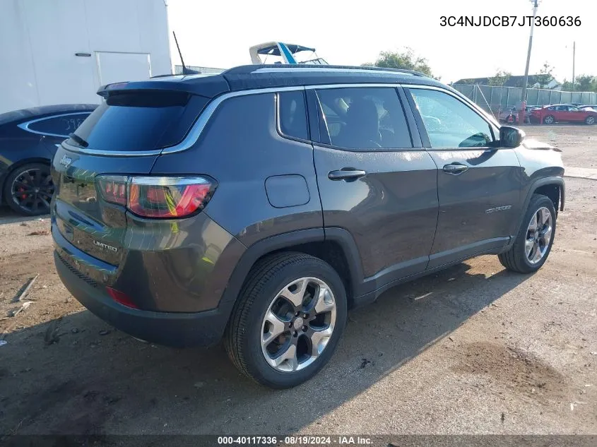 3C4NJDCB7JT360636 2018 Jeep Compass Limited 4X4