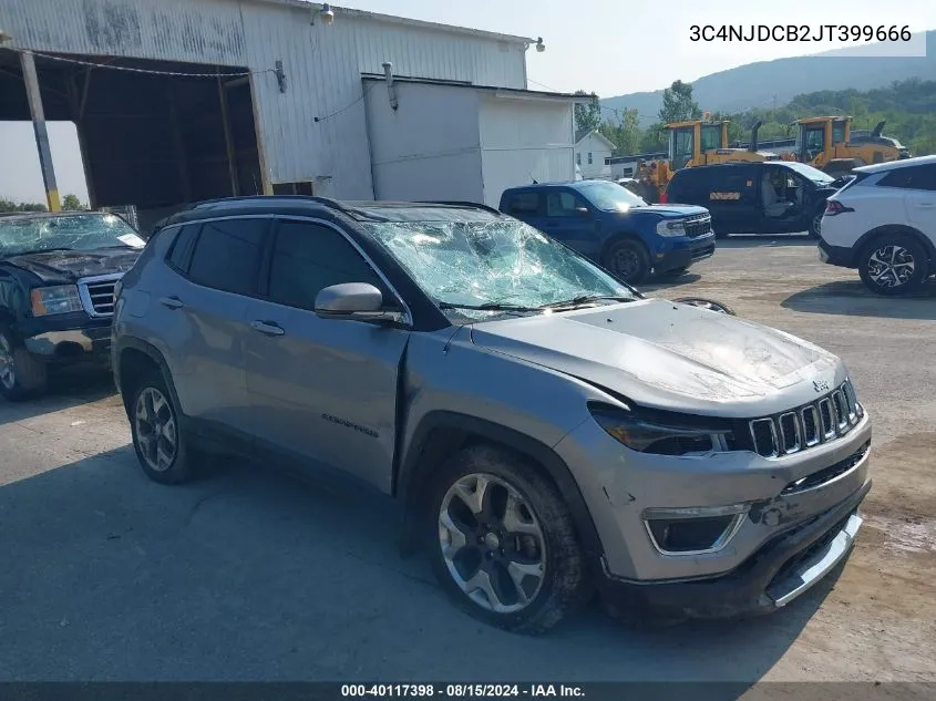 2018 Jeep Compass Limited 4X4 VIN: 3C4NJDCB2JT399666 Lot: 40117398