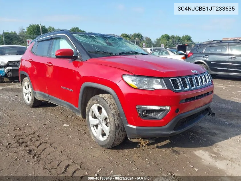 2018 Jeep Compass Latitude Fwd VIN: 3C4NJCBB1JT233635 Lot: 40153949