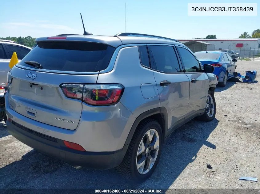 2018 Jeep Compass Limited VIN: 3C4NJCCB3JT358439 Lot: 40162400