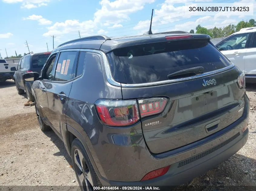 2018 Jeep Compass Latitude VIN: 3C4NJCBB7JT134253 Lot: 40164054