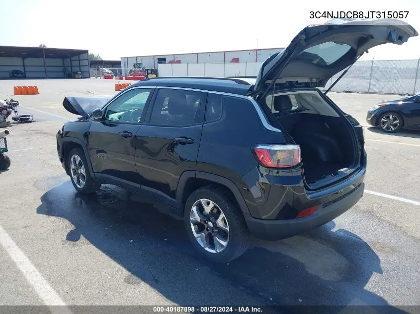 2018 Jeep Compass Limited 4X4 VIN: 3C4NJDCB8JT315057 Lot: 40187898