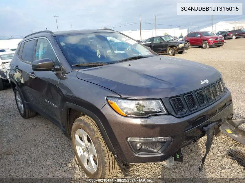 2018 Jeep Compass Latitude 4X4 VIN: 3C4NJDBB1JT315015 Lot: 40218474