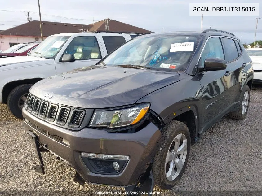 2018 Jeep Compass Latitude 4X4 VIN: 3C4NJDBB1JT315015 Lot: 40218474