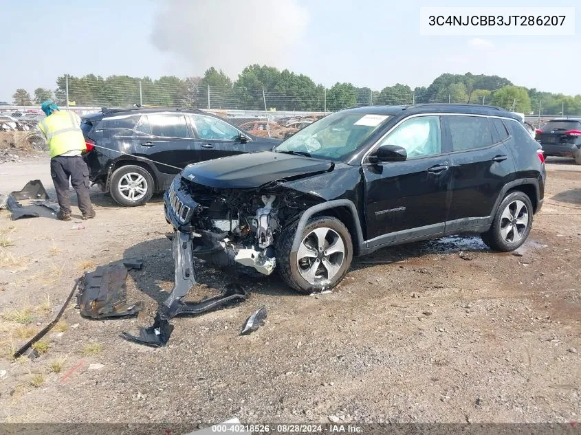 2018 Jeep Compass Latitude Fwd VIN: 3C4NJCBB3JT286207 Lot: 40218526