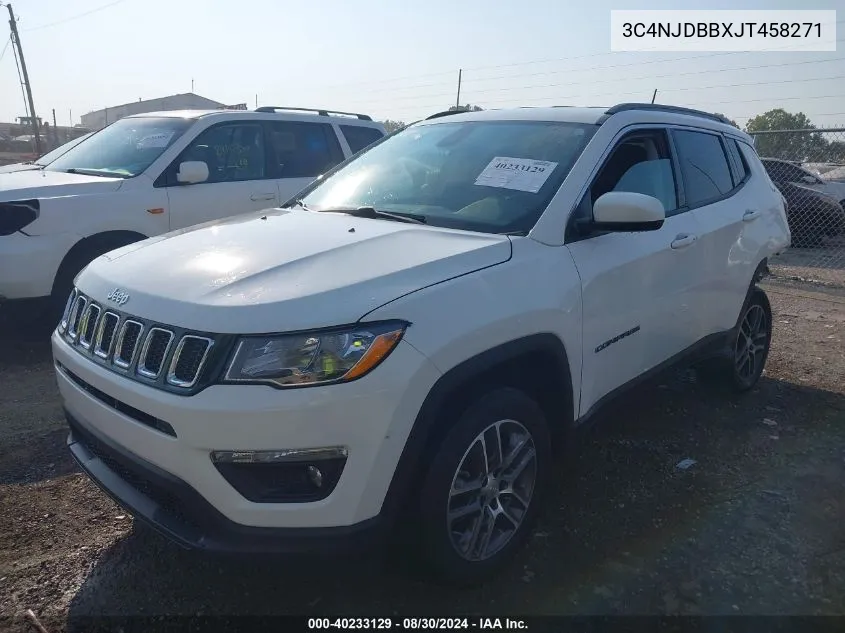 2018 Jeep Compass Latitude 4X4 VIN: 3C4NJDBBXJT458271 Lot: 40233129