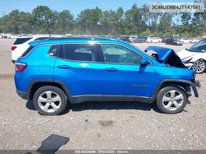 2018 Jeep Compass Latitude 4X4 VIN: 3C4NJDBB4JT147581 Lot: 40239284