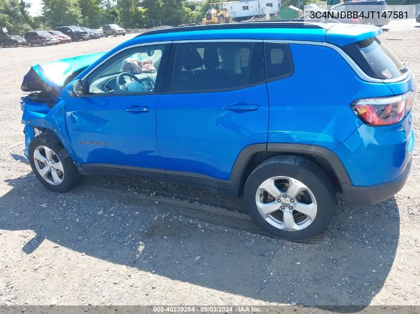 2018 Jeep Compass Latitude 4X4 VIN: 3C4NJDBB4JT147581 Lot: 40239284