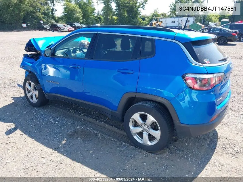 2018 Jeep Compass Latitude 4X4 VIN: 3C4NJDBB4JT147581 Lot: 40239284