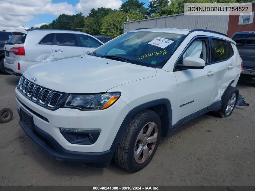 2018 Jeep Compass Latitude 4X4 VIN: 3C4NJDBB8JT254522 Lot: 40241308