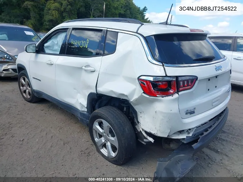 2018 Jeep Compass Latitude 4X4 VIN: 3C4NJDBB8JT254522 Lot: 40241308