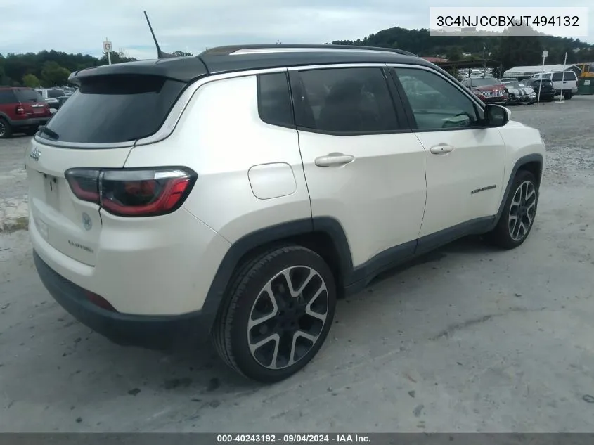 3C4NJCCBXJT494132 2018 Jeep Compass Limited Fwd