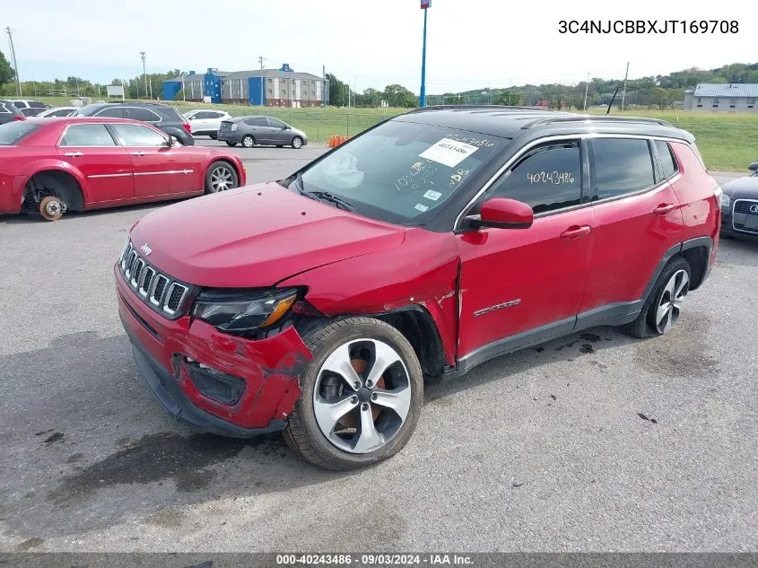 2018 Jeep Compass Latitude Fwd VIN: 3C4NJCBBXJT169708 Lot: 40243486