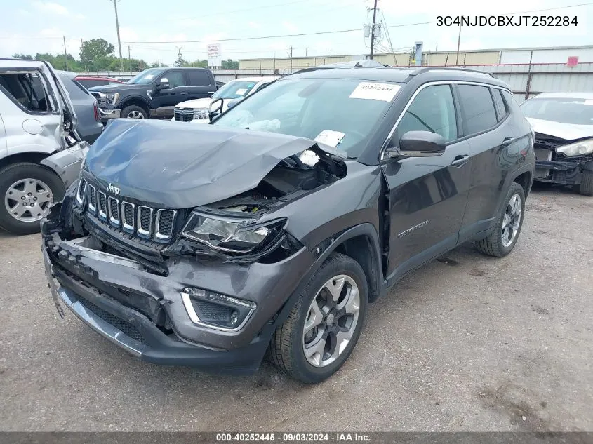 2018 Jeep Compass Limited 4X4 VIN: 3C4NJDCBXJT252284 Lot: 40252445