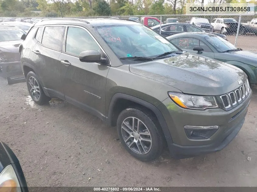 2018 Jeep Compass Latitude Fwd VIN: 3C4NJCBB5JT308658 Lot: 40275802