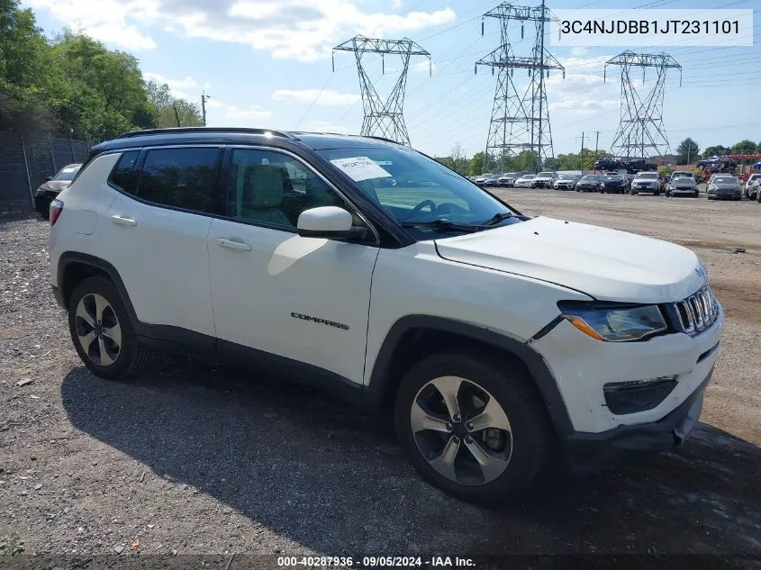 2018 Jeep Compass Latitude 4X4 VIN: 3C4NJDBB1JT231101 Lot: 40287936