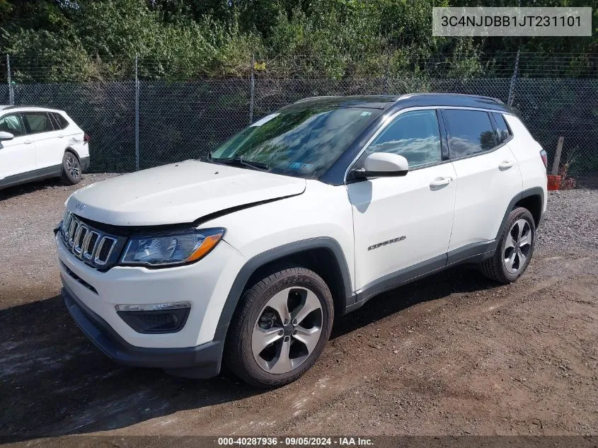 2018 Jeep Compass Latitude 4X4 VIN: 3C4NJDBB1JT231101 Lot: 40287936