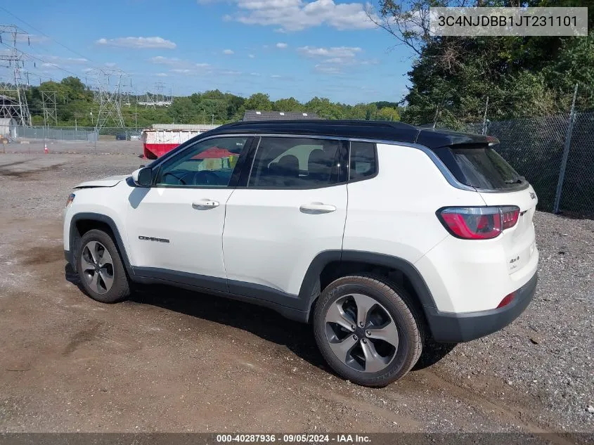 2018 Jeep Compass Latitude 4X4 VIN: 3C4NJDBB1JT231101 Lot: 40287936