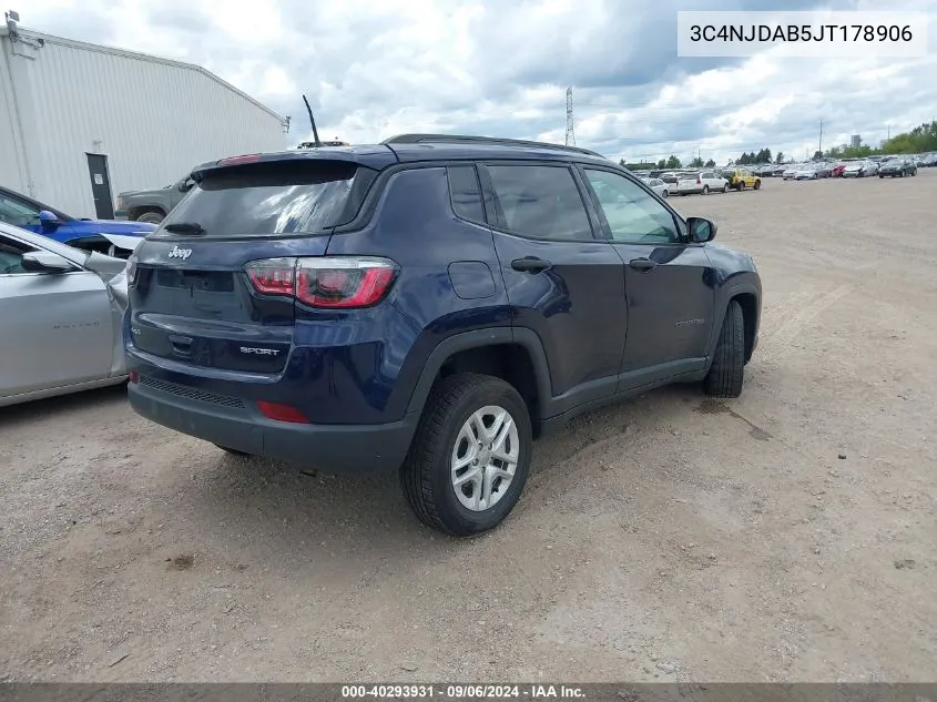 3C4NJDAB5JT178906 2018 Jeep Compass Sport 4X4