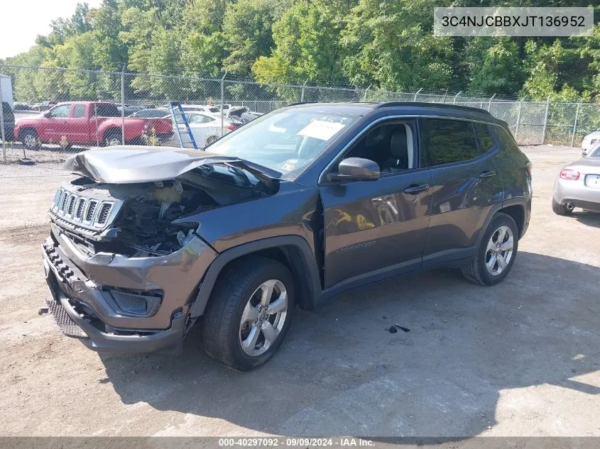 3C4NJCBBXJT136952 2018 Jeep Compass Latitude Fwd