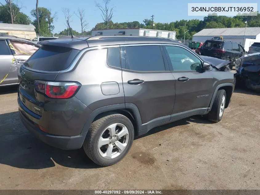 3C4NJCBBXJT136952 2018 Jeep Compass Latitude Fwd