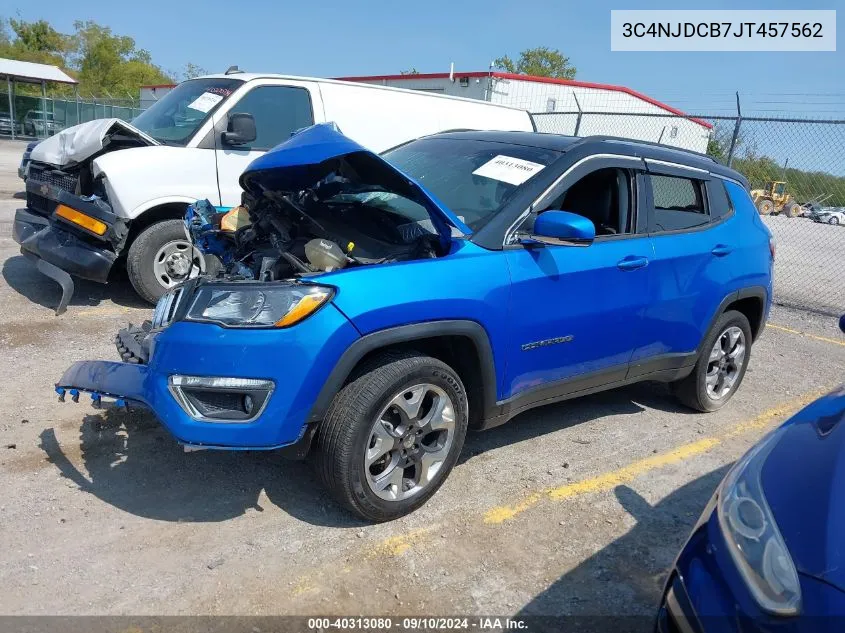 2018 Jeep Compass Limited VIN: 3C4NJDCB7JT457562 Lot: 40313080