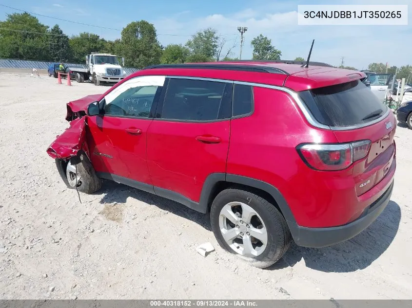 2018 Jeep Compass Latitude 4X4 VIN: 3C4NJDBB1JT350265 Lot: 40318152