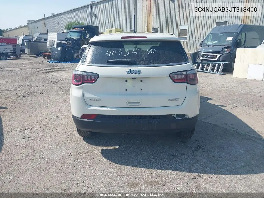 2018 Jeep Compass Sport VIN: 3C4NJCAB3JT318400 Lot: 40334730