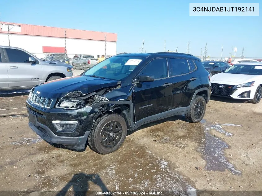 2018 Jeep Compass Sport 4X4 VIN: 3C4NJDAB1JT192141 Lot: 40352194