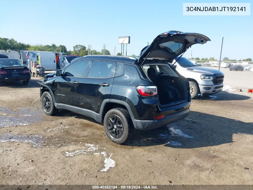 2018 Jeep Compass Sport 4X4 VIN: 3C4NJDAB1JT192141 Lot: 40352194