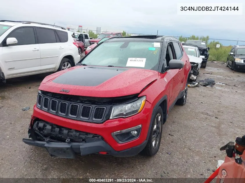 3C4NJDDB2JT424144 2018 Jeep Compass Trailhawk