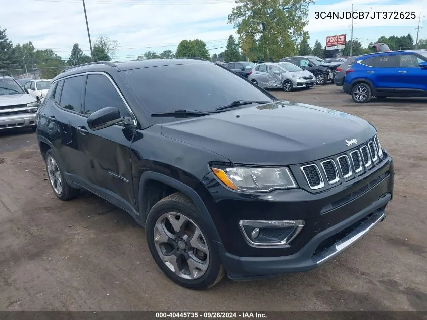 2018 Jeep Compass Limited 4X4 VIN: 3C4NJDCB7JT372625 Lot: 40445735