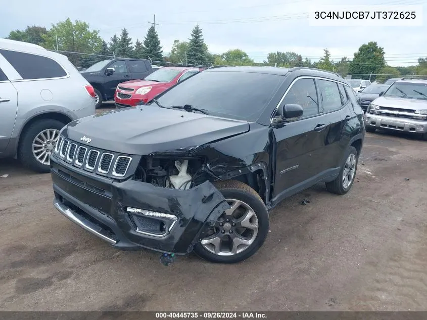 2018 Jeep Compass Limited 4X4 VIN: 3C4NJDCB7JT372625 Lot: 40445735