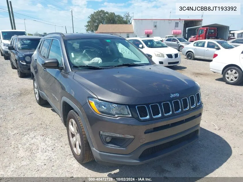 2018 Jeep Compass Latitude Fwd VIN: 3C4NJCBB8JT193392 Lot: 40472728