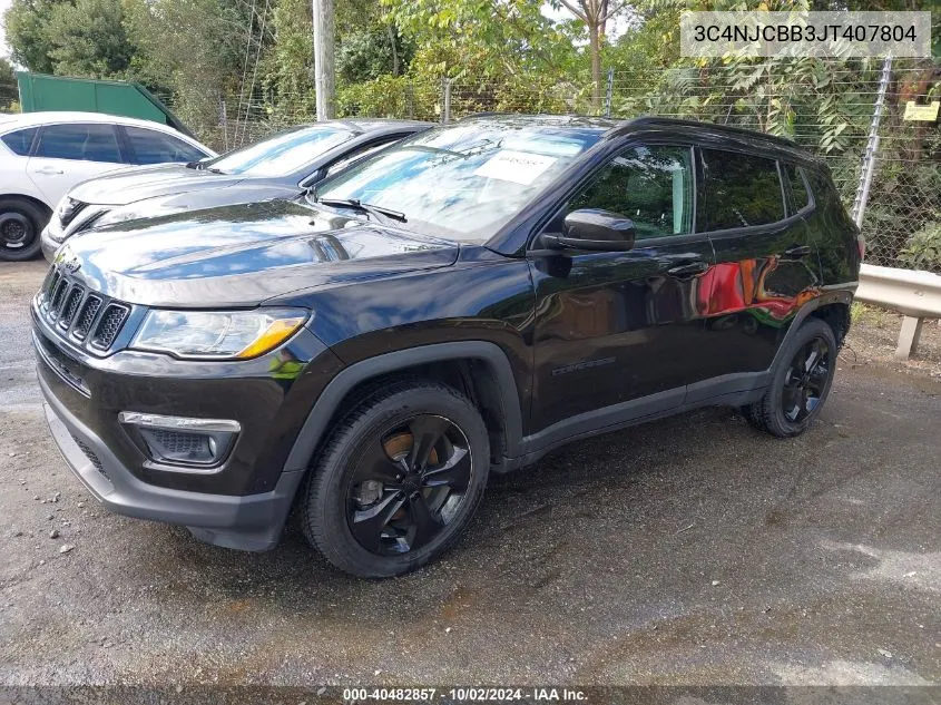 2018 Jeep Compass Altitude Fwd VIN: 3C4NJCBB3JT407804 Lot: 40482857