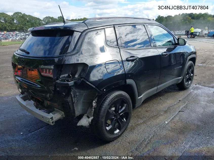 2018 Jeep Compass Altitude Fwd VIN: 3C4NJCBB3JT407804 Lot: 40482857