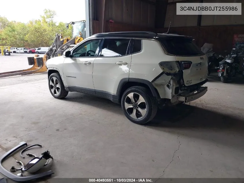 2018 Jeep Compass Latitude 4X4 VIN: 3C4NJDBB0JT255986 Lot: 40493551