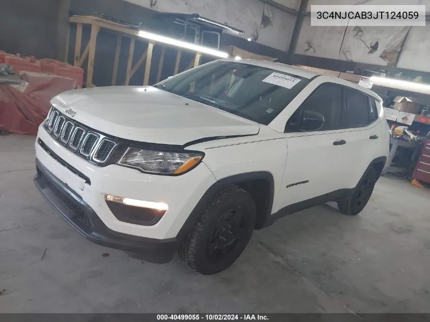 2018 Jeep Compass Sport Fwd VIN: 3C4NJCAB3JT124059 Lot: 40499055