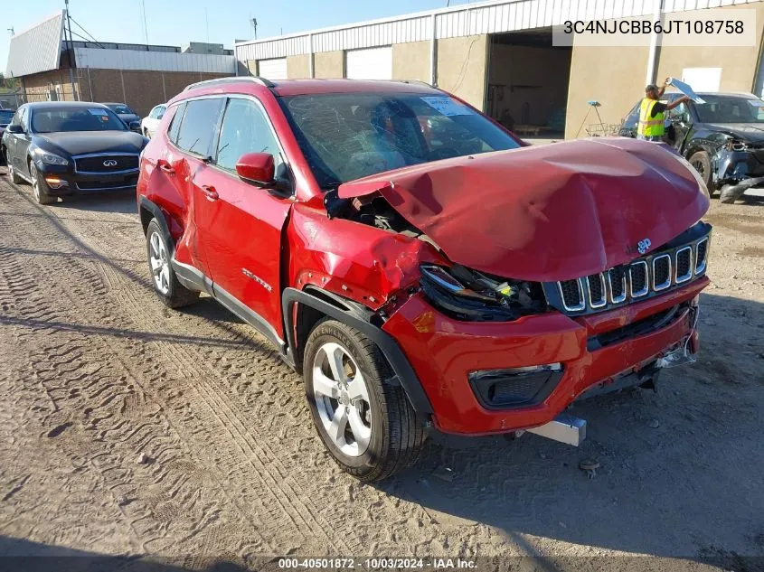 3C4NJCBB6JT108758 2018 Jeep Compass Latitude Fwd