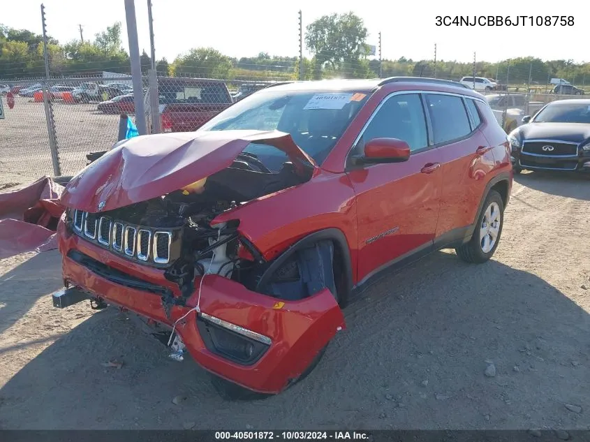 3C4NJCBB6JT108758 2018 Jeep Compass Latitude Fwd