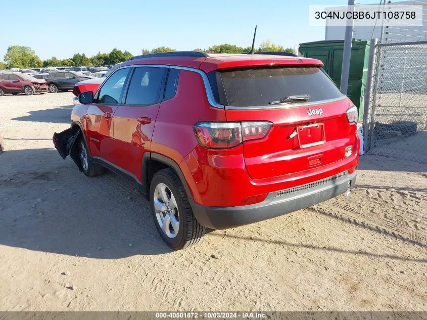 3C4NJCBB6JT108758 2018 Jeep Compass Latitude Fwd