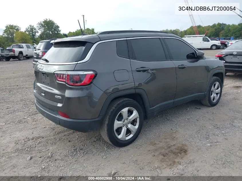 2018 Jeep Compass Latitude 4X4 VIN: 3C4NJDBB6JT200054 Lot: 40502958