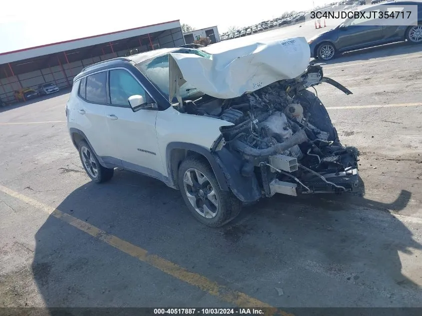 2018 Jeep Compass Limited 4X4 VIN: 3C4NJDCBXJT354717 Lot: 40517887